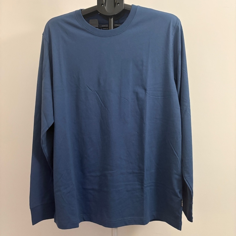 Eddie Bauer Men's Deep Blue Long Sleeve Tee